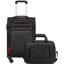 COOLIFE Koffer Trolley Set 2tlg Schwarz+rot TSA-Schloss