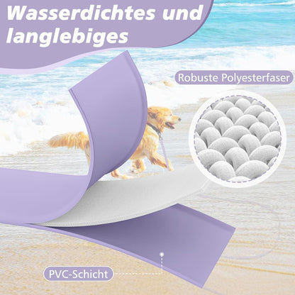 Wasserfeste Schleppleine für Hunde, 10m, Helllila, Abschließbarer Karabiner