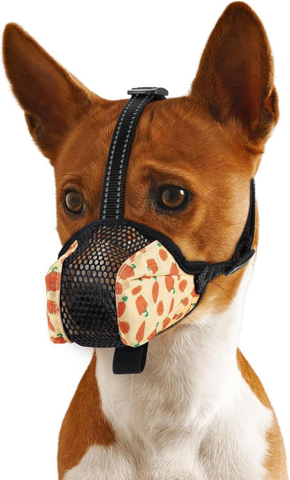 Maulkorb für Hunde mit Atmungsaktives Mesh und verstellbarer Schlaufe