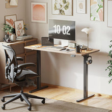 Höhenverstellbarer Schreibtisch 140 x 60 cm Braun
