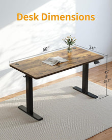 Höhenverstellbarer Elektrischer Schreibtisch 152x60cm