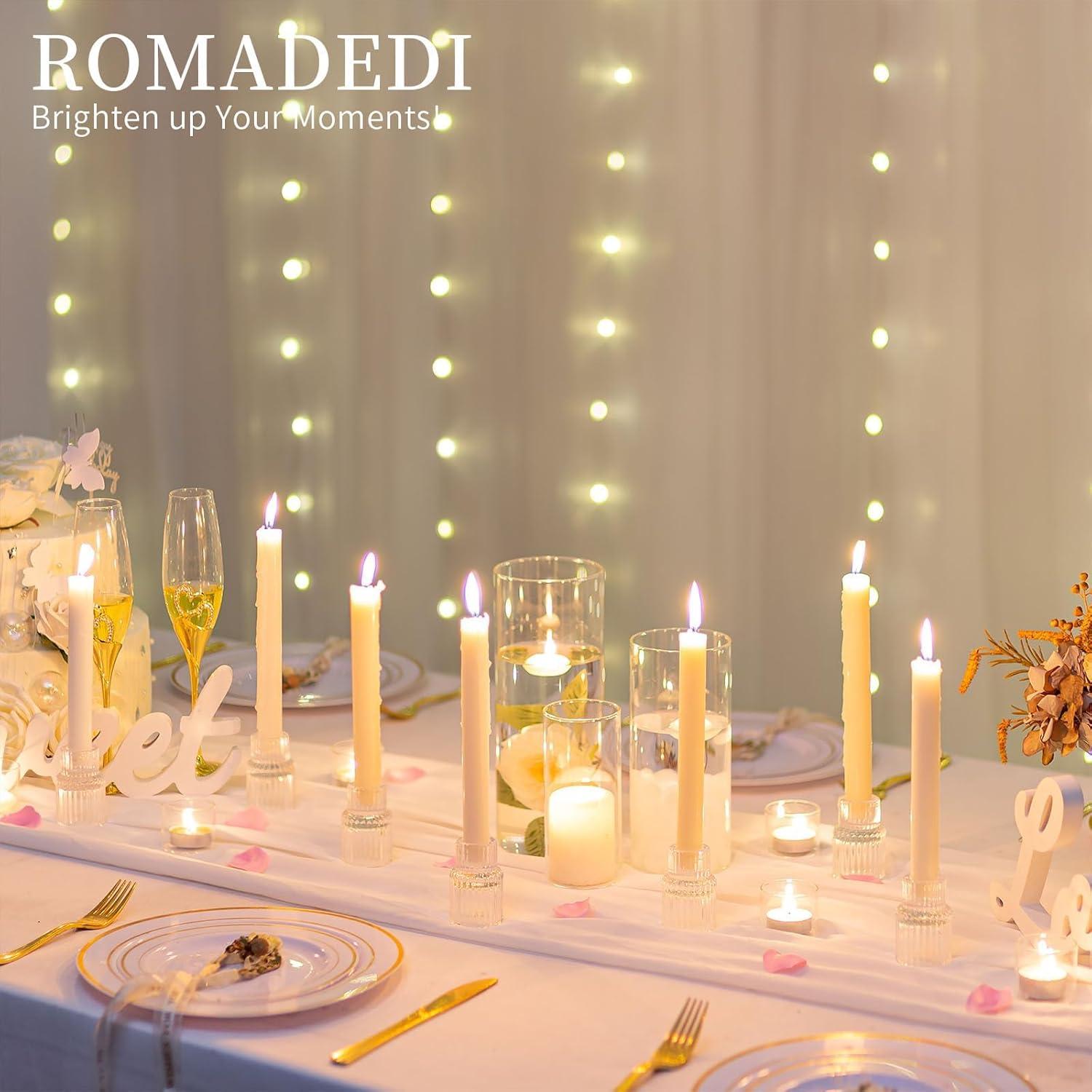 Glas Kerzenhalter Stabkerzen 2er Set Hochzeit Weihnachten Wohnzimmer