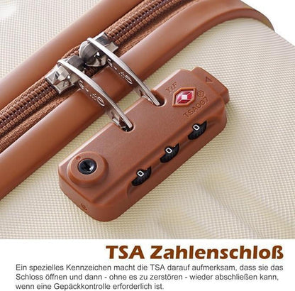 COOLIFE Koffer Trolley ABS Hartschale 4 Rollen TSA-Schloss 3tlg