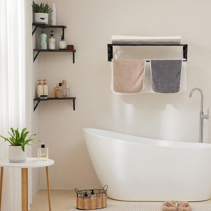 Wäscheständer Wandmontage ausziehbar 7 Stangen platzsparend Bad 80cm
