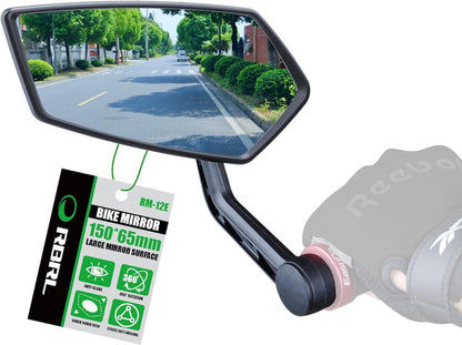 RBRL Fahrradspiegel Universal HD Blaulicht 360° einstellbar
