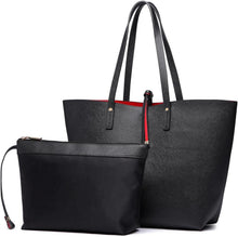 Modische Damen Schultertasche PU-Leder 2-teilig Handtaschen Set