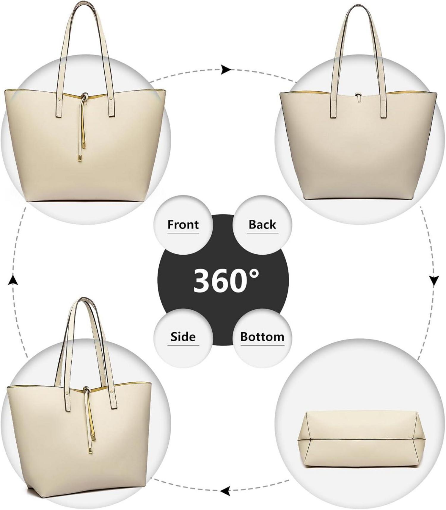 Modische Damen Schultertasche Handtasche Set PU Leder Einkaufstasche 2-teilig