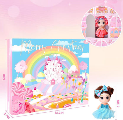 Adventskalender 24 Prinzessinnenpuppen Mädchen Weihnachtszauber