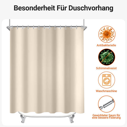 Duschvorhang Beige 210x180cm Antischimmel Polyester Wasserabweisend