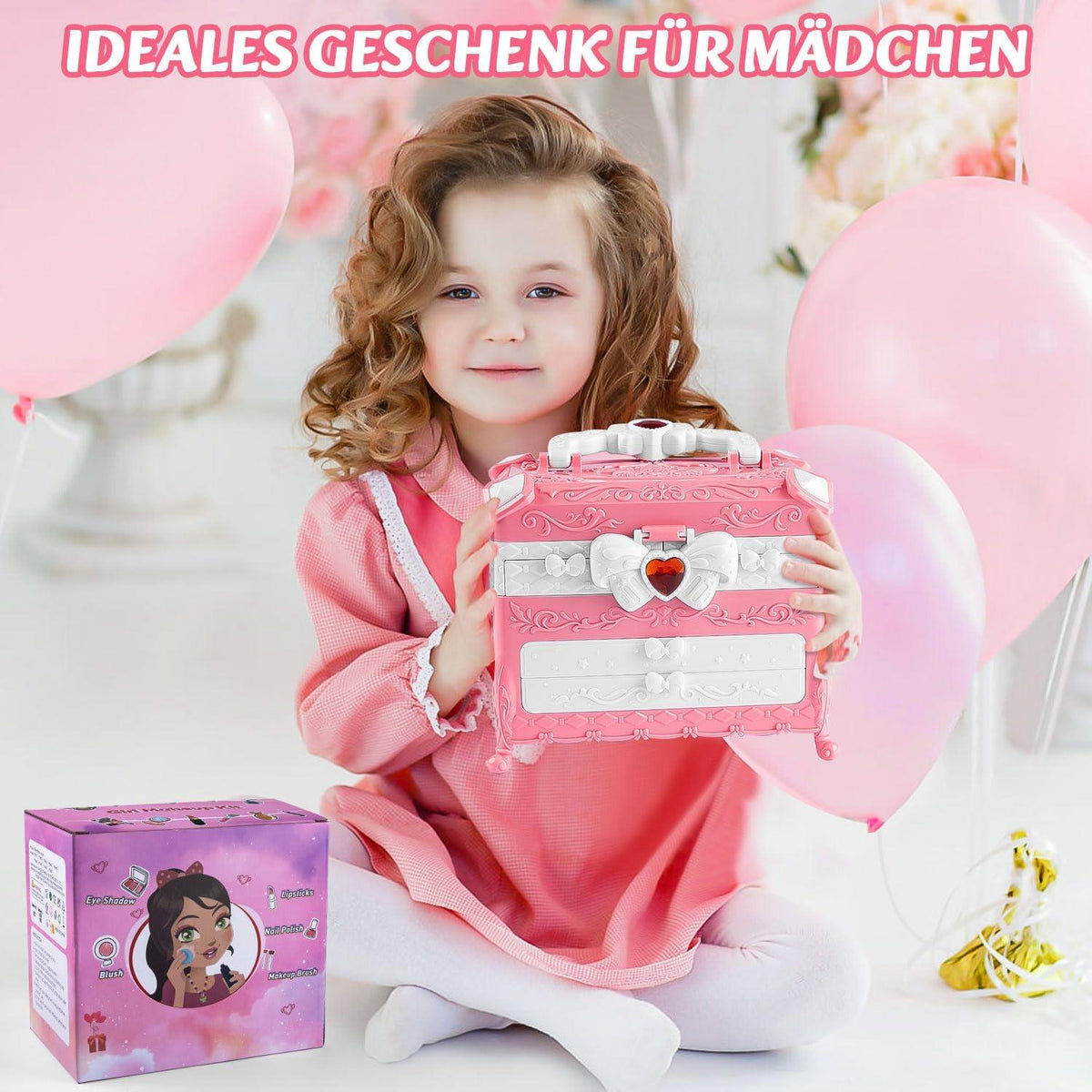 Kinderschminke Schminkset Mädchen 66Pcs Makeup Geschenke 3-12 Jahre