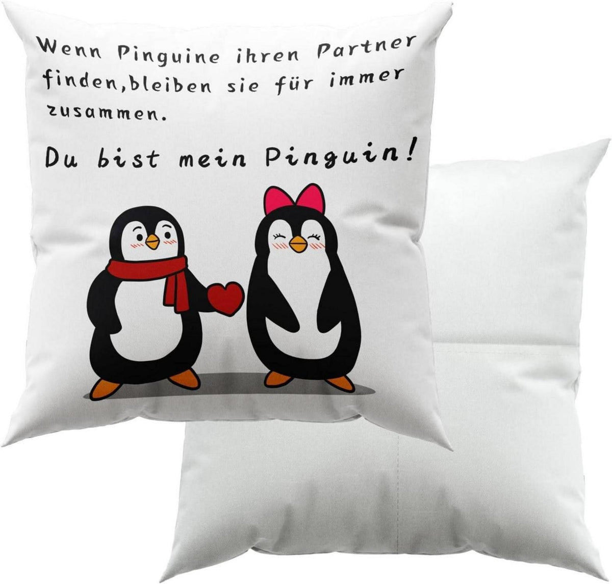 Pinguin Geschenk Kissenbezug Weihnachtsgeschenk 45x45cm