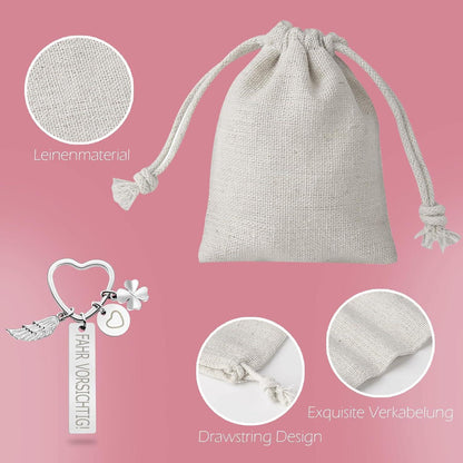 Herz Schlüsselanhänger personalisiert | Geschenk für Frauen & Mama