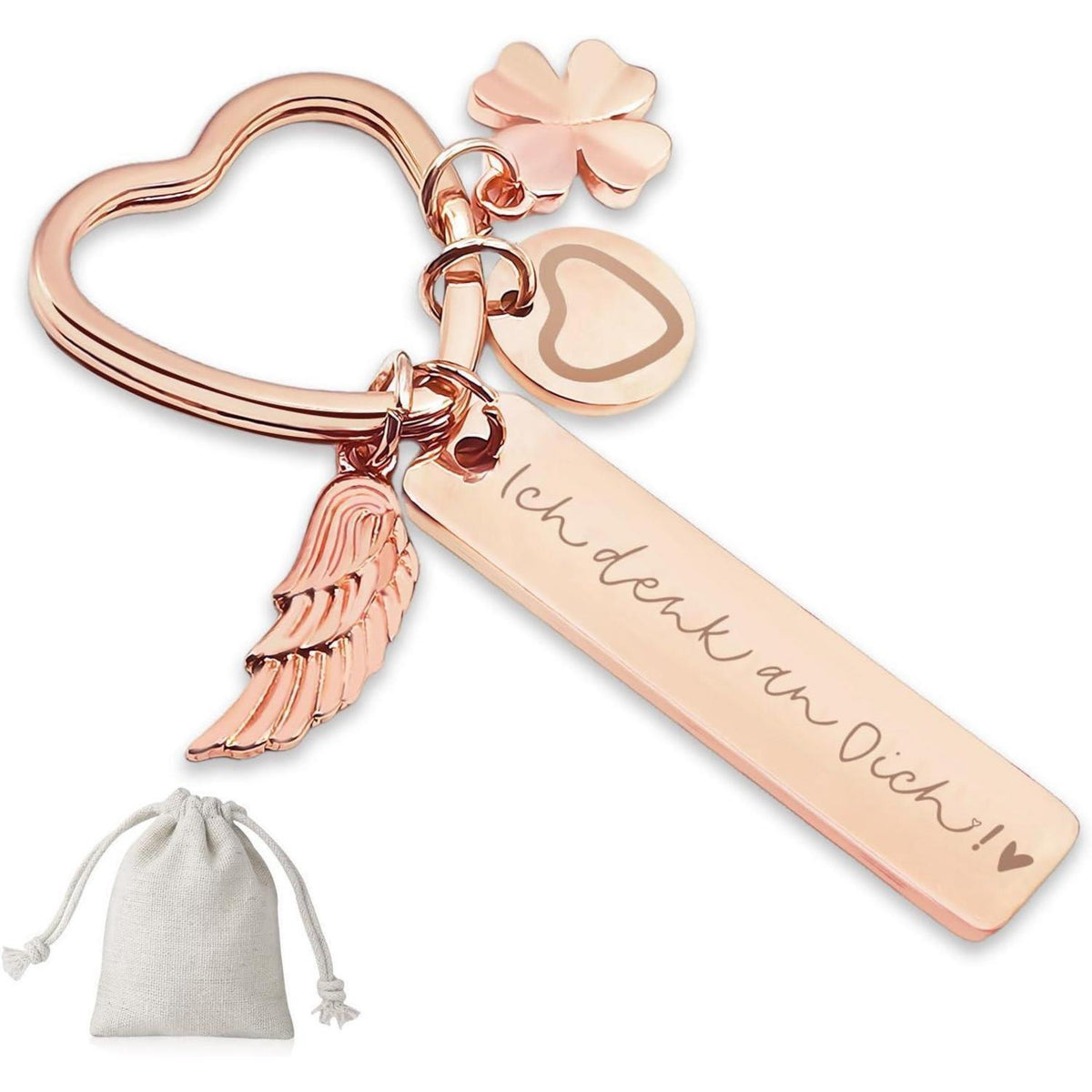 Herz Schlüsselanhänger personalisiert | Geschenk für Frauen & Mama