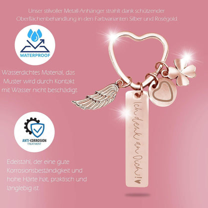 Herz Schlüsselanhänger personalisiert | Geschenk für Frauen & Mama