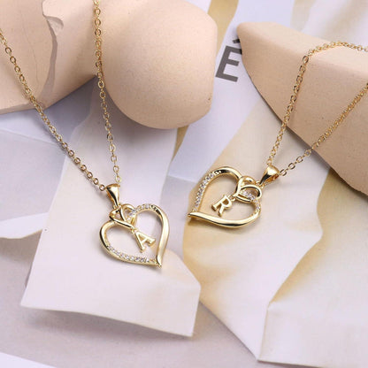Valentinstag Geschenke für Frauen - Herz Damen Halskette 14K Gold