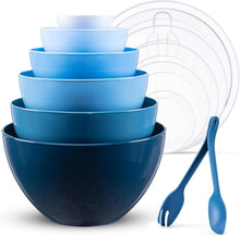 Große Rührschüssel Set mit Deckel 6-teilig BPA-frei Mixing Bowl Set