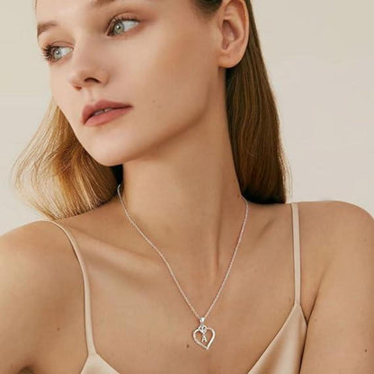 Herz Initialen Halskette 14K Gold Zirkonia Buchstaben