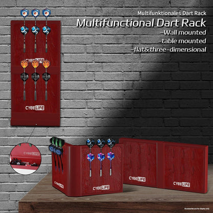 CyeeLife Dart Halter Wandhalterung 12 Dartpfeile Set für