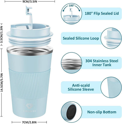 CS COSDDI Thermobecher Edelstahl 13oz Vakuum Isolierbecher