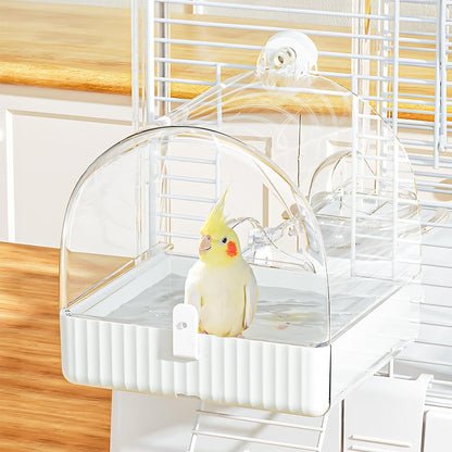 Vogelbadewanne 3in1 Multifunktions-Hängendes Badehaus