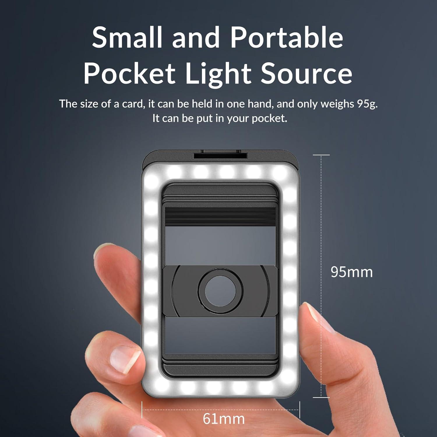 APEXEL 17mm/37mm Handy Objektiv Adapter mit 3 Lichtmodi in 3 Farben