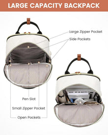 LOVEVOOK Damen Rucksack 17 Zoll Laptop Wasserdicht Schwarz