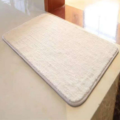 Rutschfester Badezimmerteppich flauschig weiß 100x150 cm