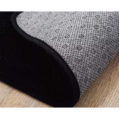 Rutschfester Badezimmerteppich Flauschig Hellgrau 90x120 cm
