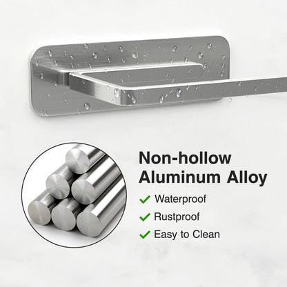 Silber Küchenrollenhalter ohne Bohren Aluminium R-Winkel