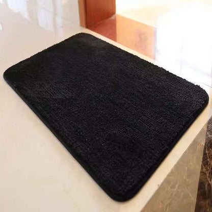 Rutschfester Badezimmerteppich Schwarz 100x130 cm – Flauschig & Saugfähig