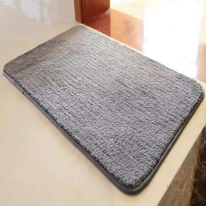 Rutschfester Badteppich Flauschig Hellgrau 110x180 cm