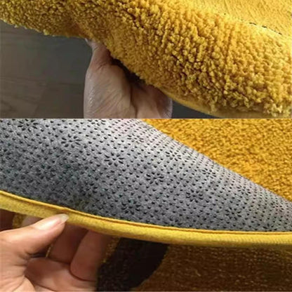 Rutschfester Badezimmerteppich flauschig weiß 90x120 cm