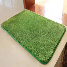 Rutschfester Badteppich flauschig, Grün 80x110 cm