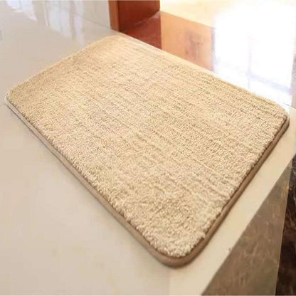 Rutschfester Badezimmerteppich flauschig Beige 120x200 cm