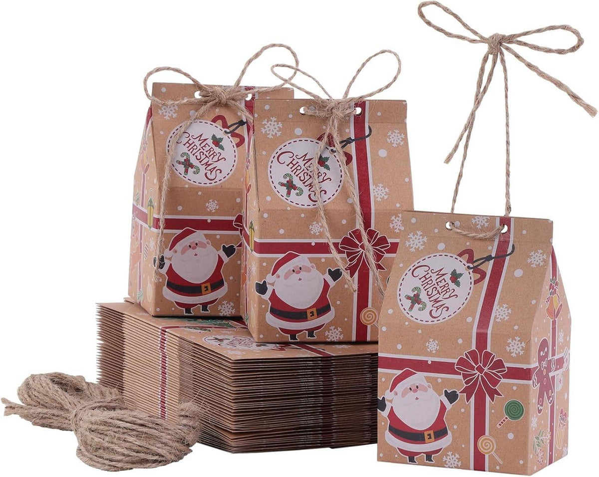 Weihnachten Party Geschenkboxen Kraftpapier Süßigkeitskästen