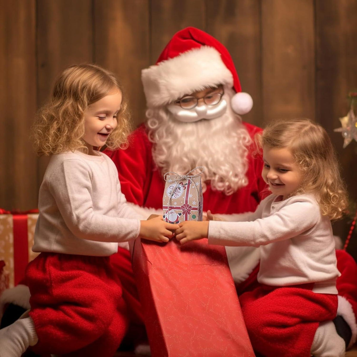 Weihnachten Party Geschenkboxen Kraftpapier Süßigkeitskästen 50