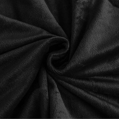 Flauschiger Kissenbezug 40x80 cm Schwarz - 2er Set