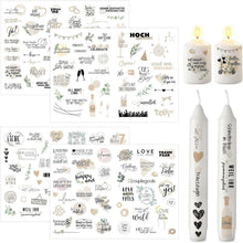 Kerzentattoos Hochzeit Deko Sticker Wasserschiebefolie Kerzen Sprüche