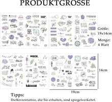 Hochzeit Sticker Kerzentattoos Wasserschiebefolie für Deko