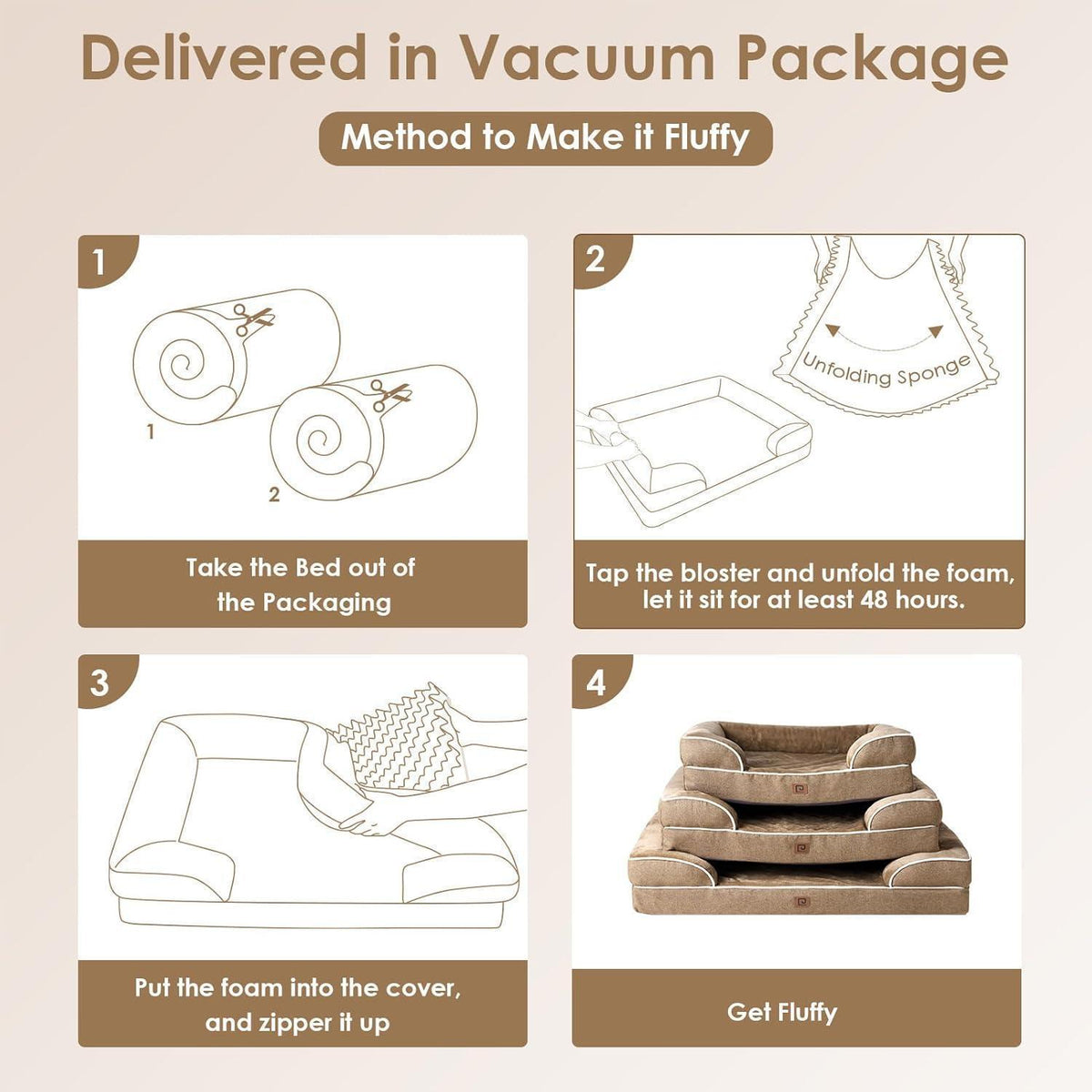 Orthopädisches Hundebett XL mit Memory Foam, waschbar, wasserdicht