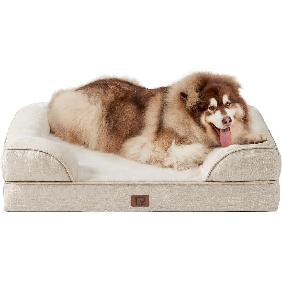 Orthopädisches Hundebett XXL mit Memory Foam, Beige