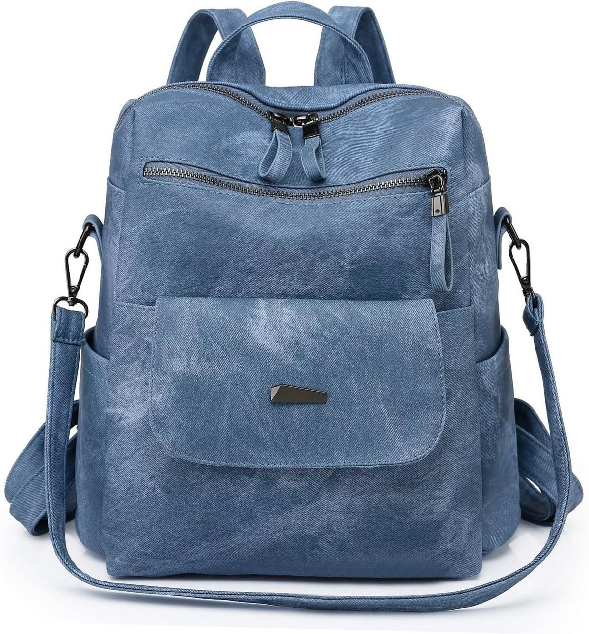 Damen-Rucksack PU-Leder wasserdicht leicht Mehrzweck wandelbar