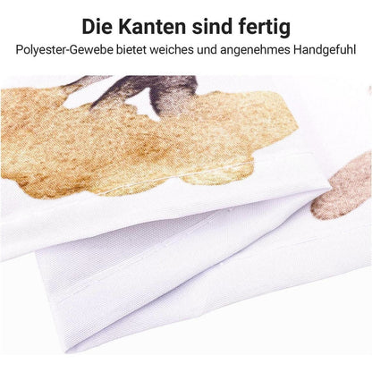 Duschvorhang Blumenmuster 240x200cm Wasserabweisend