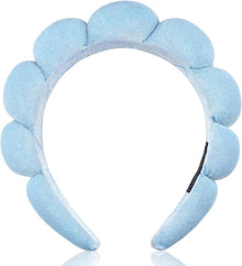 Spa-Stirnband Schwamm Wolken Frottee für Makeup und Hautpflege Blue 1