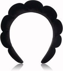 Spa-Stirnband Schwamm Frottee Makeup Hautpflege Schwarz