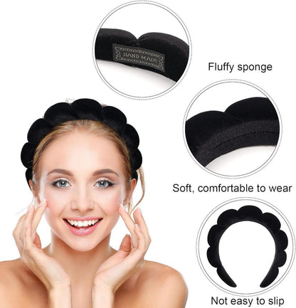 DRESHOW Spa-Stirnband Damen Schwamm-Frottee Makeup