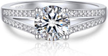 Verlobungsring Damen 1 Karat Moissanite Ring Silber 925 Frauen Perl 24