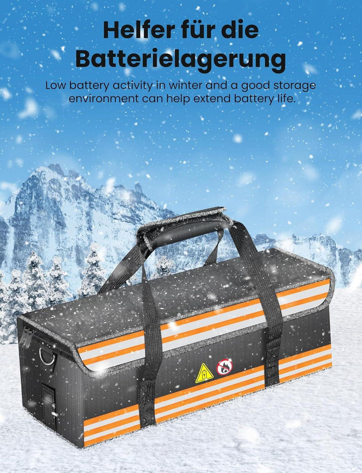 E-Bike Akku Tasche Schutzhülle feuerfest groß Lipo Safe Bag