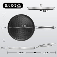Crepe Pfanne 28cm Edelstahl Antihaft Wabenstruktur