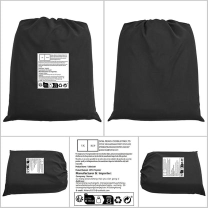 Runde Tischdecke Schwarz 275 cm – 8er Set, Premium Polyester